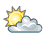 Mostly sunny.