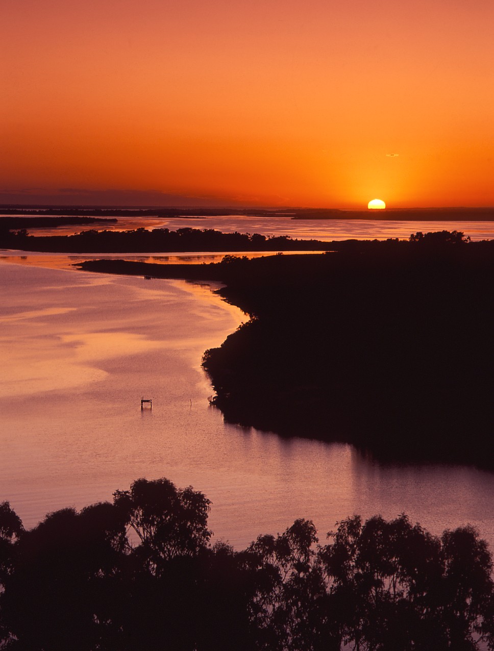 Sunset over Lakes Entrance