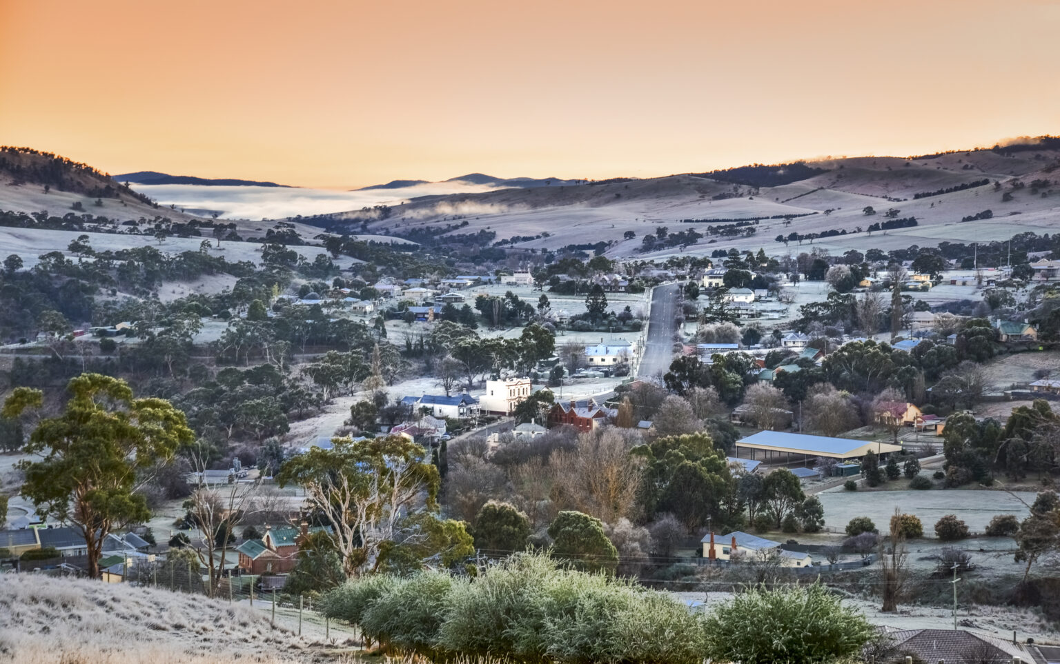 Winter sunrise over Omeo