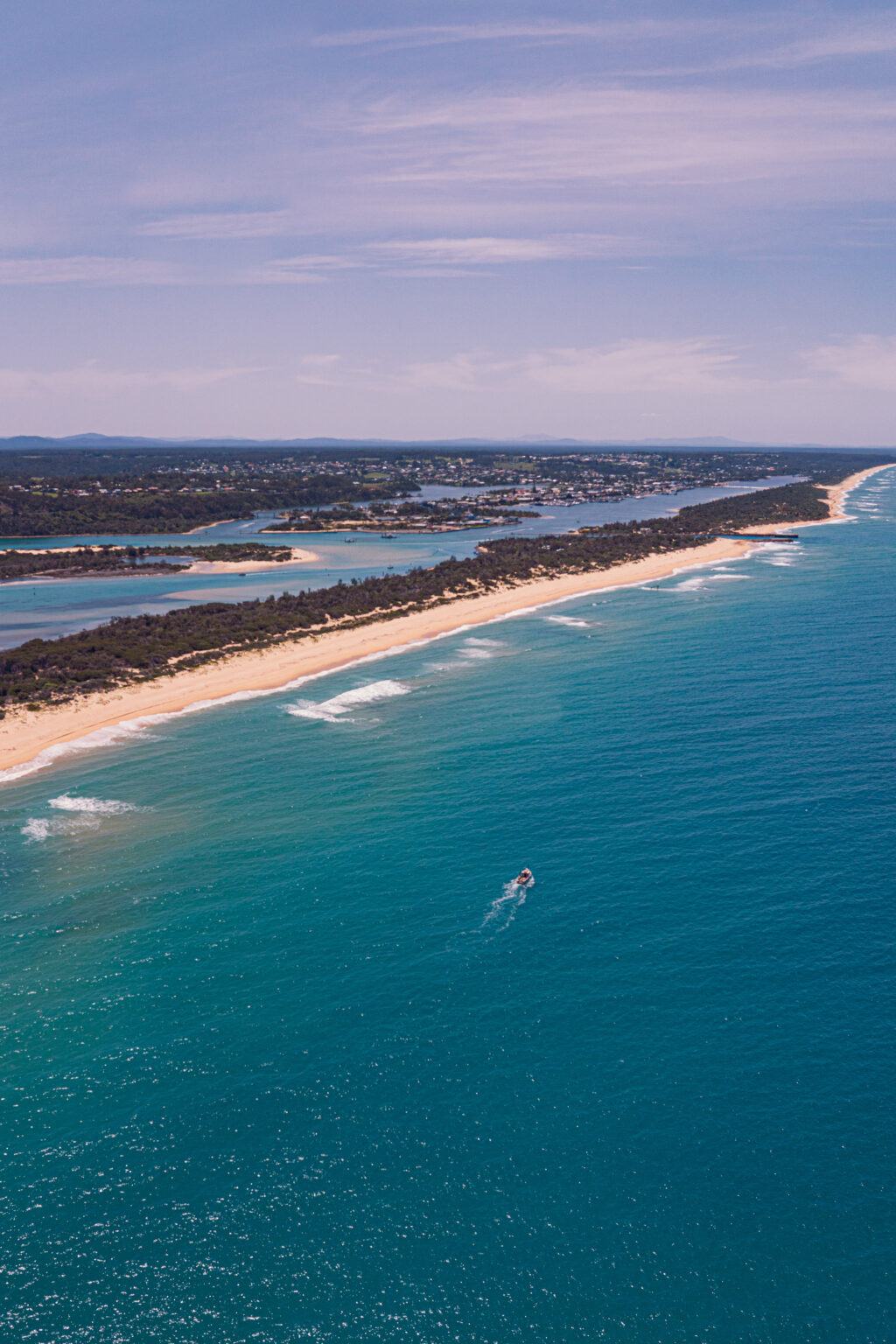 Lakes Entrance Ninety Mile Beach aerial