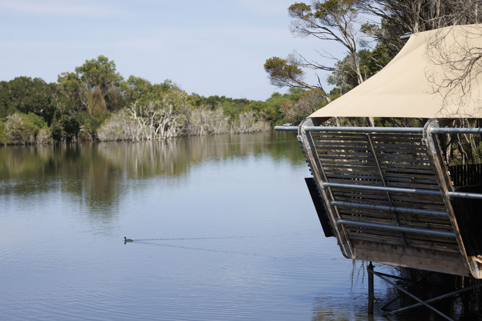 Metung Hot Springs lagoon glamping