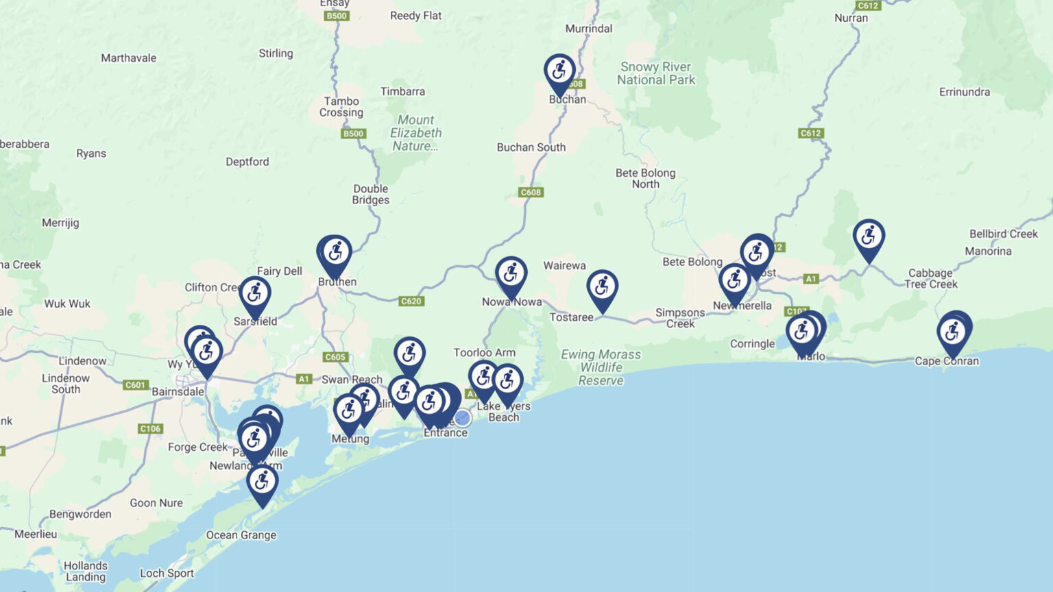 East Gippsland Public Toilet Map Facilities Preview