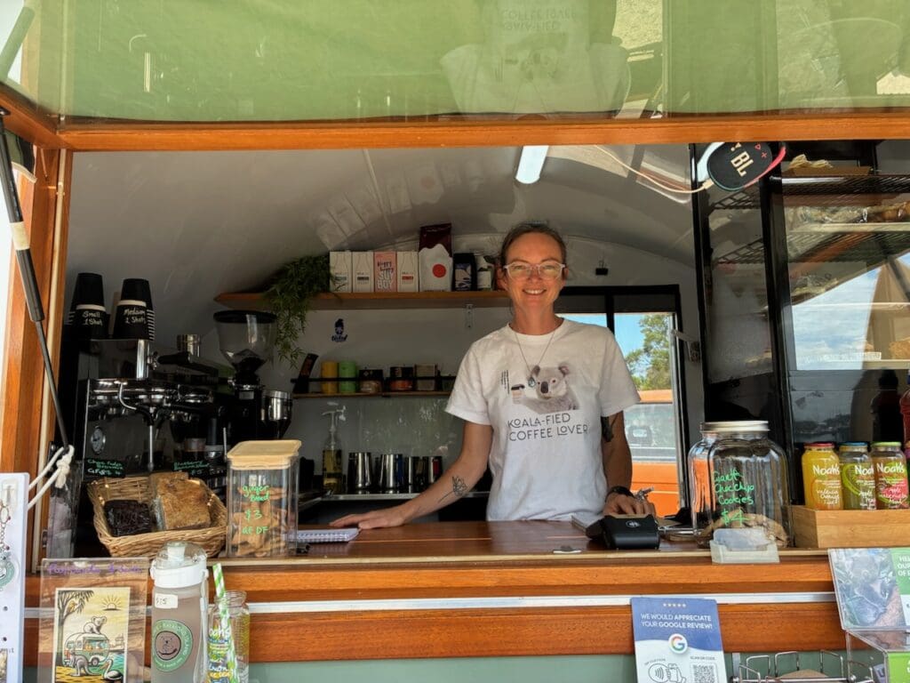 The Koala Cafe Van offers snacks, drinks & souvenirs