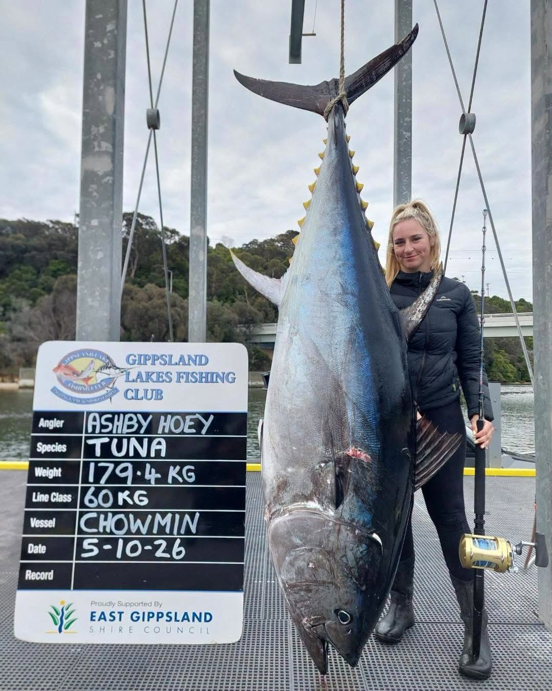 Ashby Hoey Tuna caught Lakes Entrance